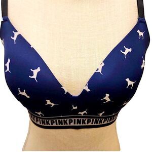 Victoria’s Secret pink dog wireless bra, size 34D